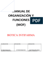 Mof - Manual de Organizacion y Funciones Botica Intifarma