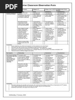 Classroom Observation Instrument PDF | PDF | Classroom | Teachers