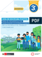 Guía de disciplina positiva para el desarrollo de habilidades socioemocionales en a escuela y el trabajo con familias 3° grado de Secundaria. Recursos para docentes