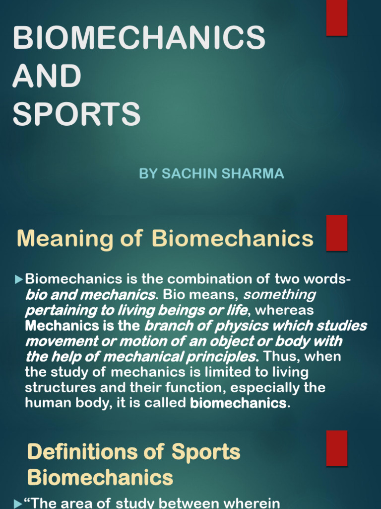 Biomechanics and Sports PDF | PDF | Force | Lever