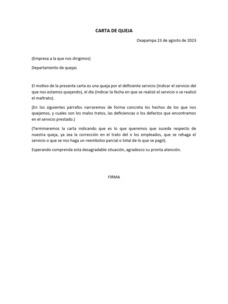 Cómo Hacer Una Carta De Queja , Cómo escribir una carta de queja sobre ...
