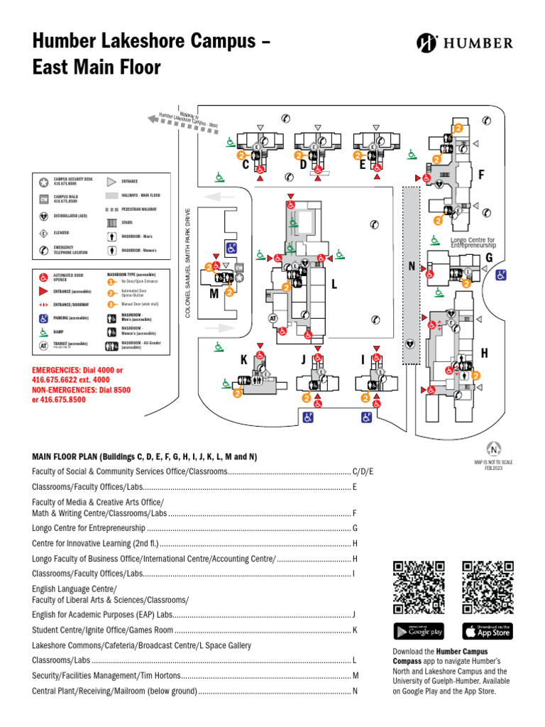 Humber Lakeshore Campus Map Guide | PDF