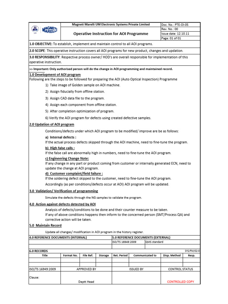 PTE - OI - 05 - AOI Program | PDF | Information Technology | Computer ...