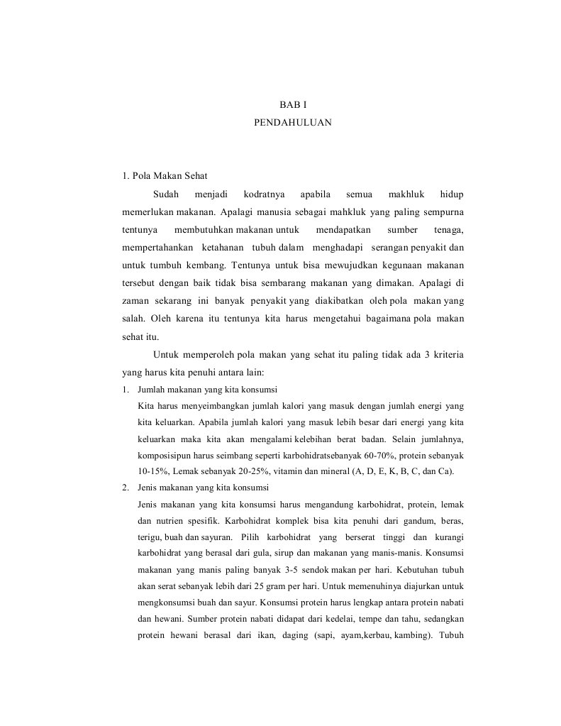 Makalah Pola Makan Sehat
