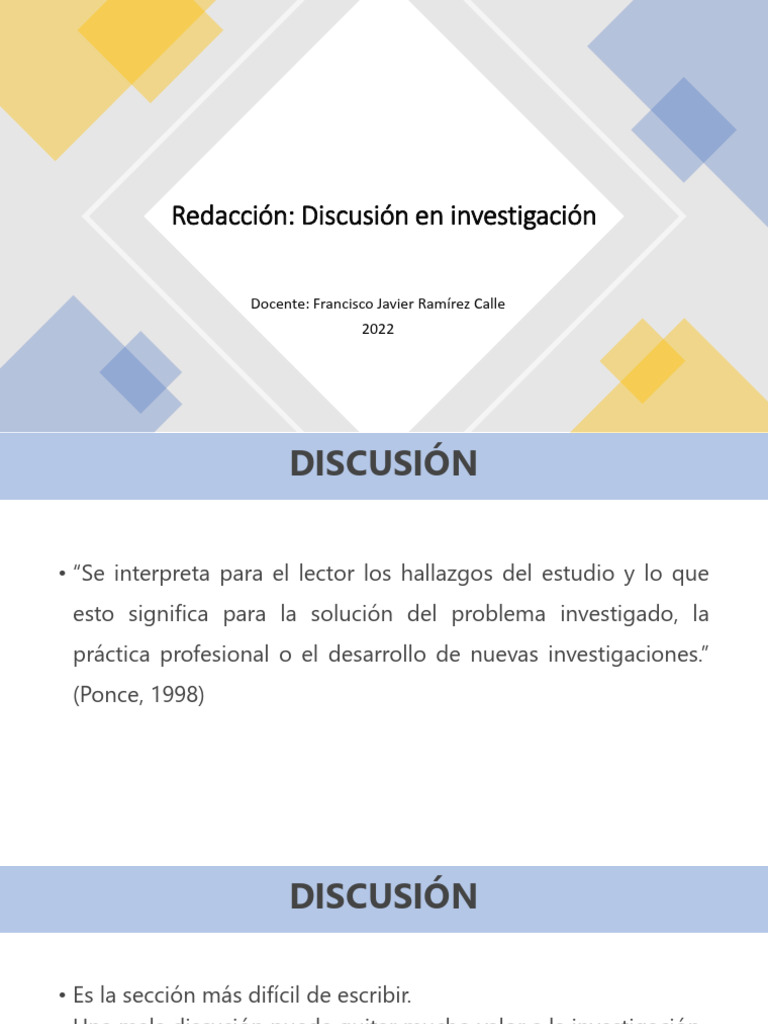 Redacción - Discusión | PDF | Teoría | Interacciones de disciplina ...