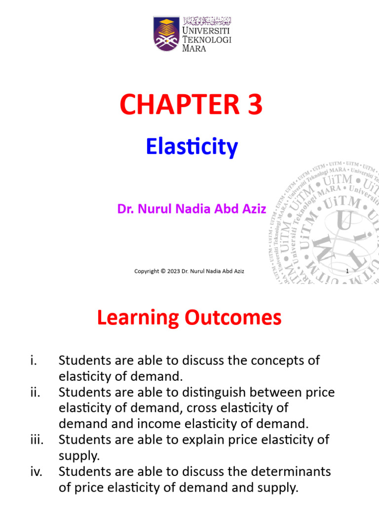 CHAPTER 3 - Elasticity | PDF | Demand | Price Elasticity Of Demand