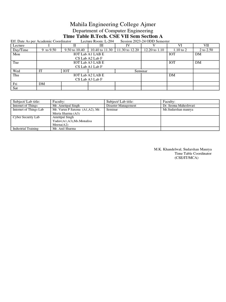 Vii cs it time table odd sem session 2023 24 version 1 download free