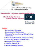 Metal Removal Processes