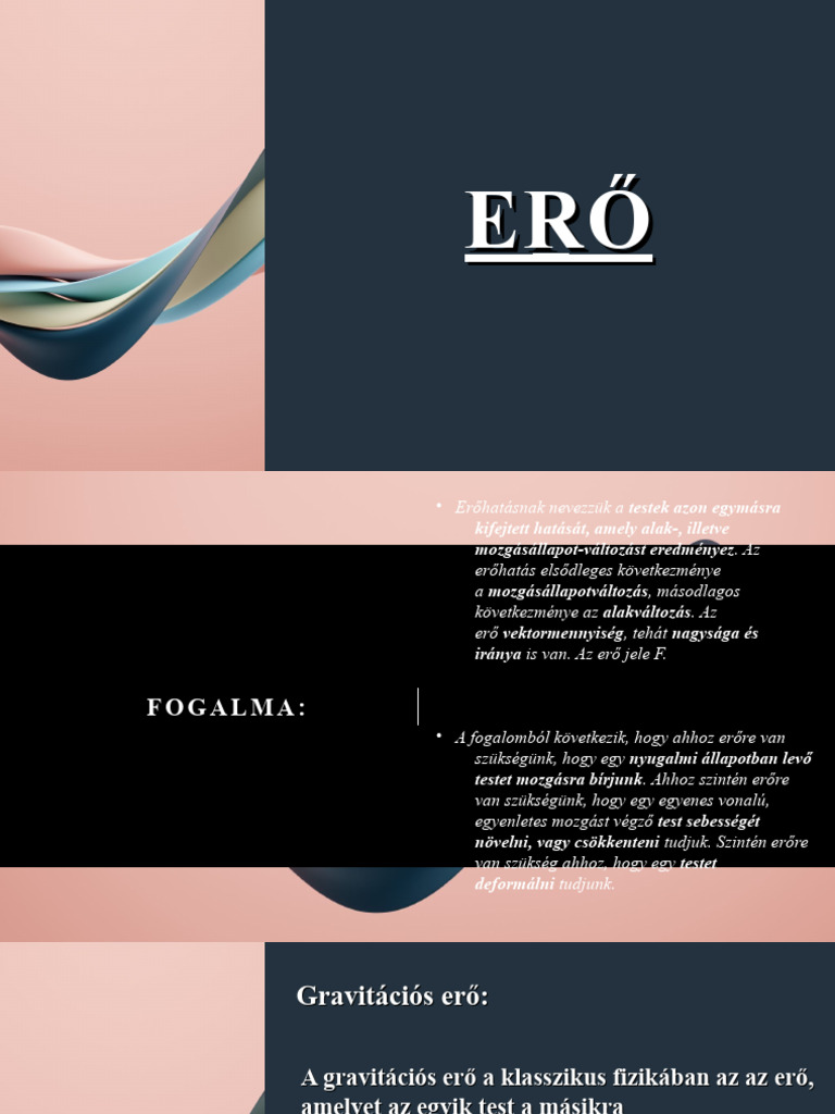 Erő Fizika | PDF