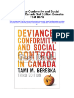 Instant Download Deviance Conformity and Social Control in Canada 3rd Edition Bereska Test Bank PDF Full Chapter