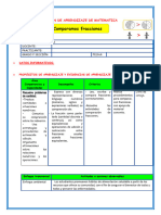 Comparamos Fracciones: Sesión de Aprendizaje de Matematica