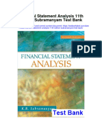 Instant Download Financial Statement Analysis 11th Edition Subramanyam Test Bank PDF Full Chapter
