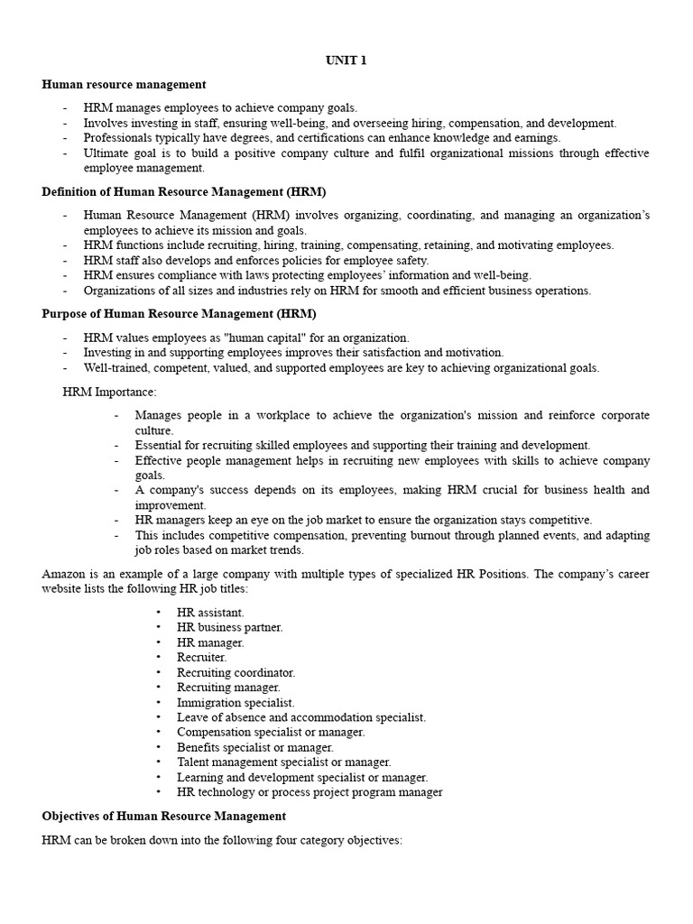 UNIT 1 HUMAN RESOURCE MANAGEMENT HRM PDFSDOCUMENTS2 visual data 6