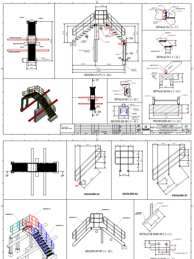360-S-40010 Instalacion de Gradas y Plataforma - Fabr | PDF
