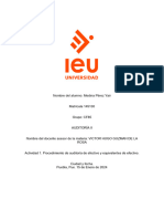 Actividad 1. Procedimiento de Auditoría de Efectivo y Equivalentes de Efectivo.