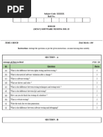 SOFTWARE TESTING Question Paper 21 22