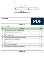 SOFTWARE TESTING Question Paper 21 22