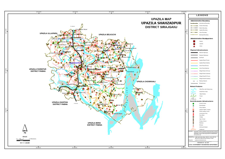 Sirajganj District Upazila Map | PDF