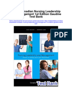 Instant Download Latest Canadian Nursing Leadership and Management 1st Edition Gaudine Test Bank PDF Full Chapter