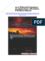 Instant download First Course in Differential Equations With Modeling Applications 10th Edition Zill Solutions Manual pdf full chapter