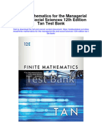 Instant download Finite Mathematics for the Managerial Life and Social Sciences 12th Edition Tan Test Bank pdf full chapter