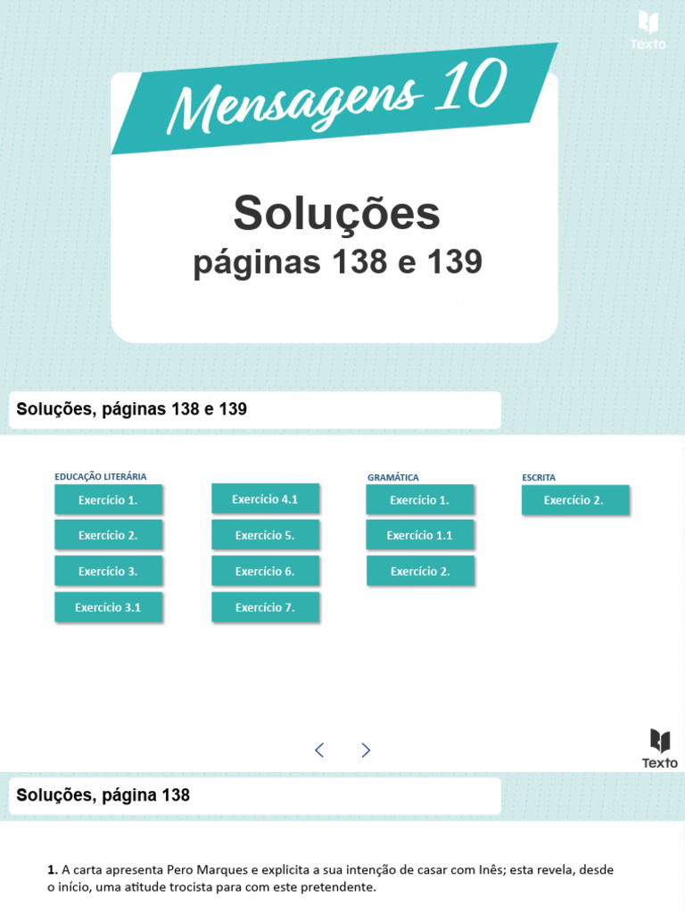 Soluções, Páginas 138 e 139 | PDF