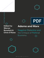 (Critical Theory and The Critique of Society) Werner Bonefeld (Editor), Chris O'Kane (Editor) - Adorno and Marx - Negative Dialectics and The Critique of Political Economy-Bloomsbury Academic (2022)