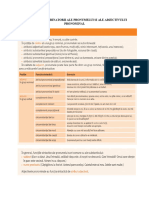 Posibilitati Combinatorii Ale Pronumelui Si Ale Adjectivului Pronominal