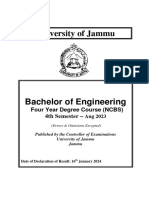 University of Jammu: Result Gazette