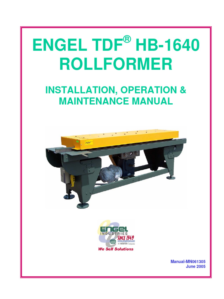 TDF Manual | PDF | Machines | Manufactured Goods