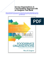Instant Download Food Service Organizations A Managerial and Systems Approach 8th Edition Gregoire Test Bank PDF Full Chapter