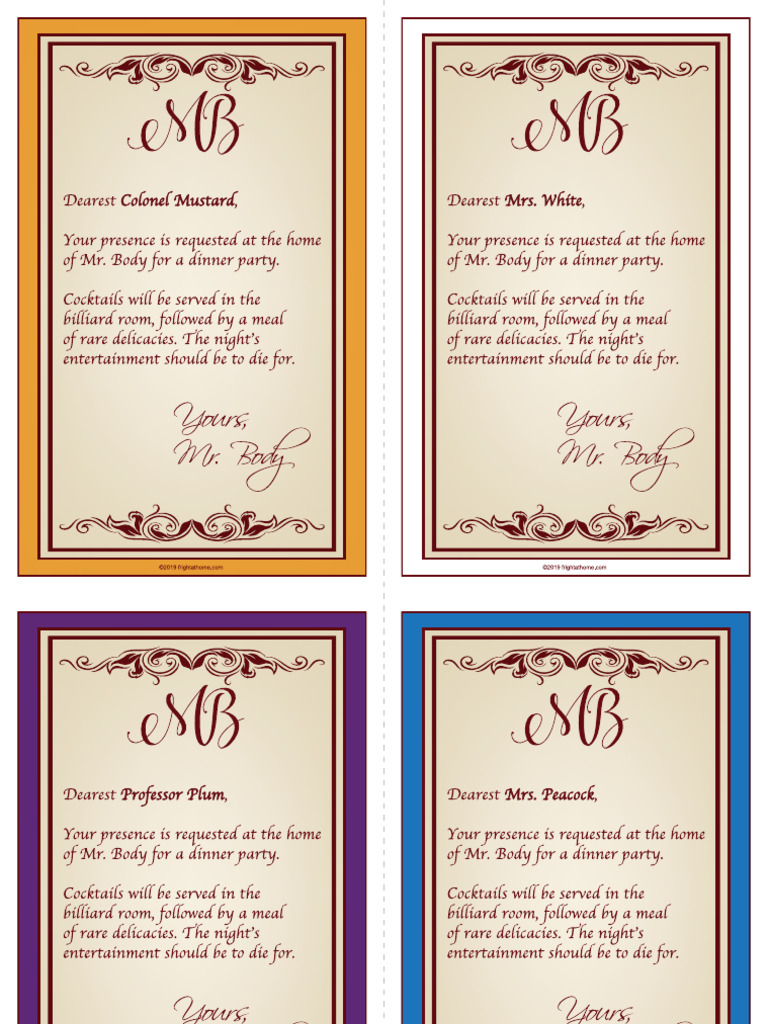 Clue Hunt Invitations | PDF