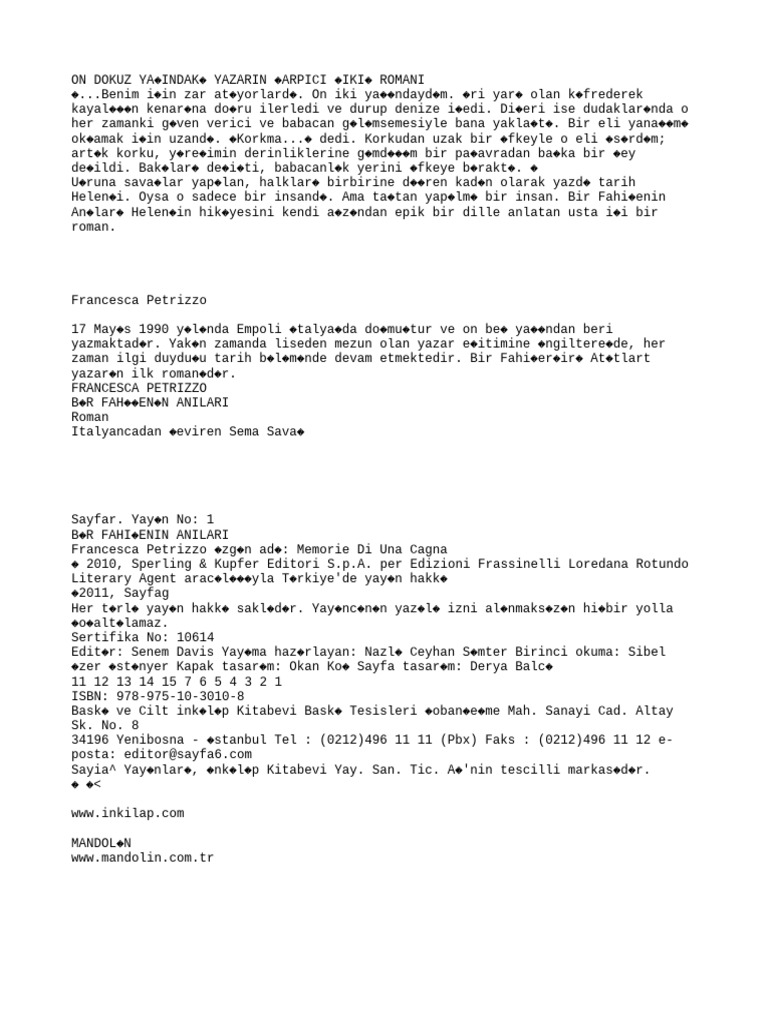 Bir Fahişenin Anıları Francesca Petrizzo PDF