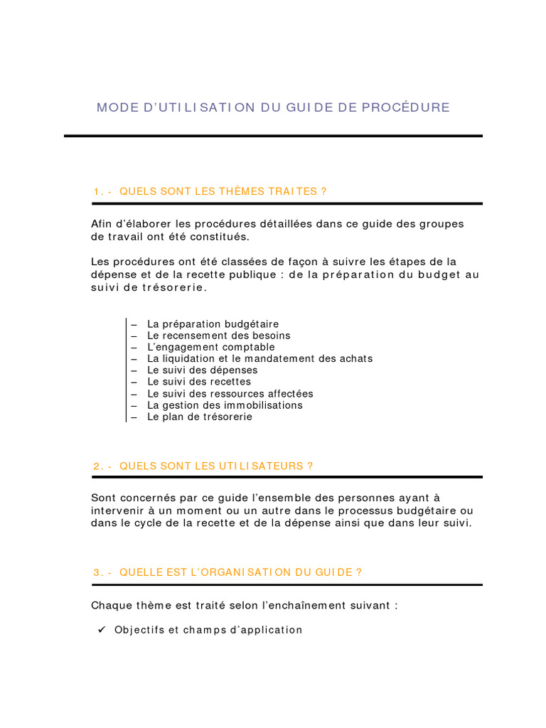 Guide de la Procédure Budgétaire | PDF | Budget | Comptabilité