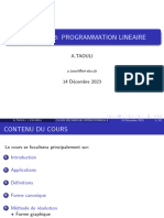 Chapitre 08 Programmation Lineaire