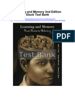 Instant Download Learning and Memory 2nd Edition Gluck Test Bank PDF Full Chapter