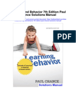 Instant Download Learning and Behavior 7th Edition Paul Chance Solutions Manual PDF Full Chapter
