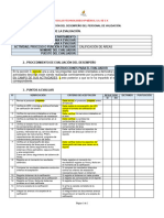 Calificación Del Desempeño Del Personal de Validación Calificacion Areas