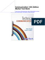 Instant Download Technical Communication 12th Edition Markel Test Bank PDF Full Chapter