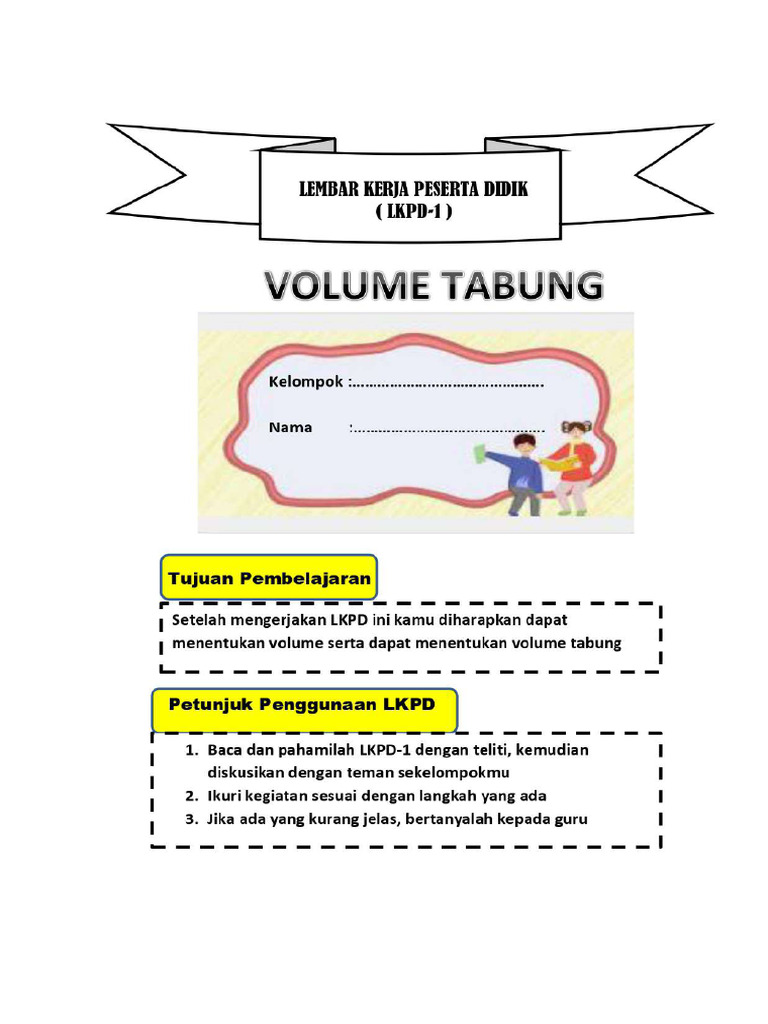 LKPD 1 Volume Tabung | PDF