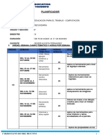 Planificador 4 Bimestre Educacion para El Trabajo-3ero Secundaria