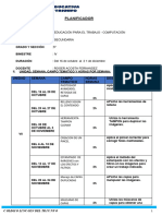 Planificador 4 Bimestre Educacion para El Trabajo-5to Secundaria