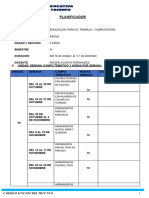 Planificador 4 Bimestre Educacion para El Trabajo-3 Años-Inicial