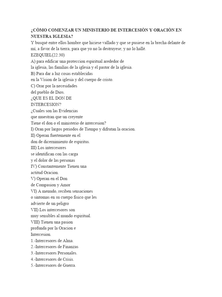 Còmo Comenzar Un Ministerio de Intercesiòn y Oraciòn en Nuestra