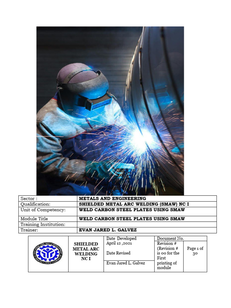 Shielded Metal Arc Welding NC I Guide | PDF | Communication | Welding