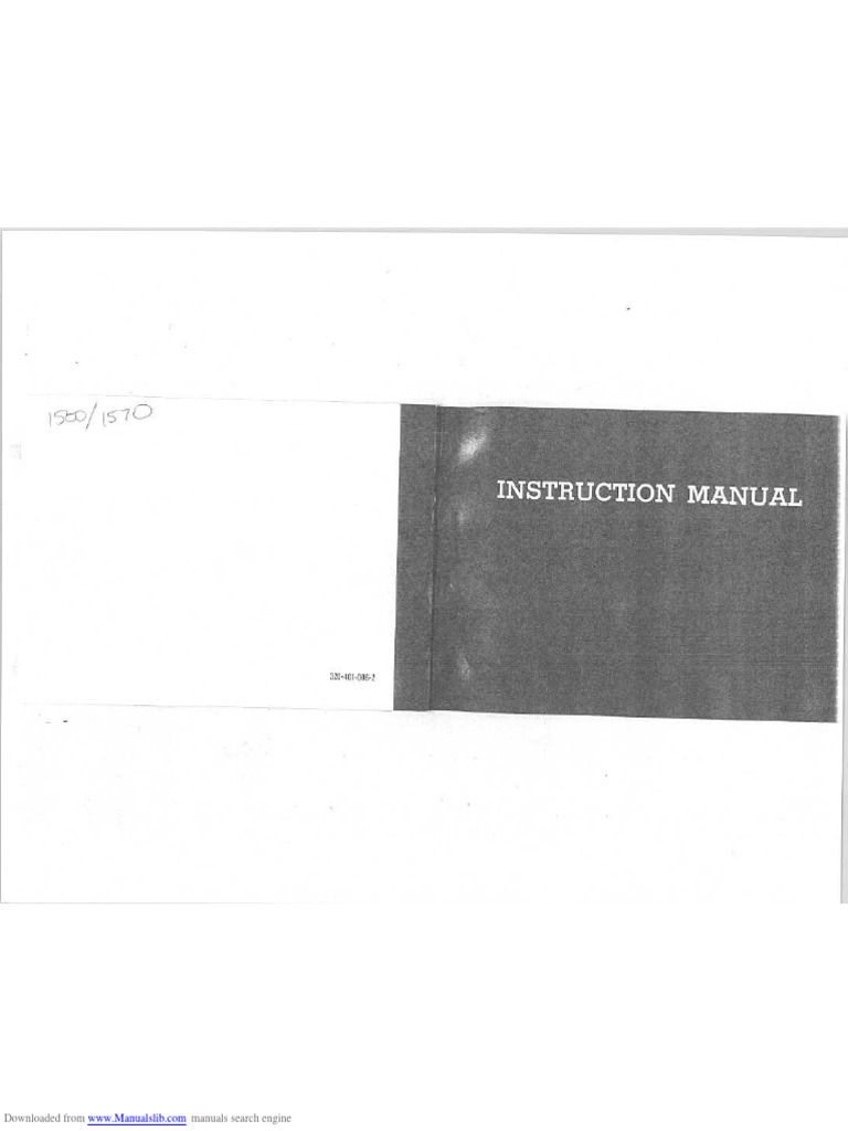 Riccar 1500/1570 Sewing Machine Instruction Manual PDF