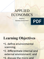 Applied Economics: Business Environment