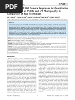 Linearisation of RGB Camera Responses For Quantitative Image Analysis of Visible and UV Photography: A Comparison of Two Techniques