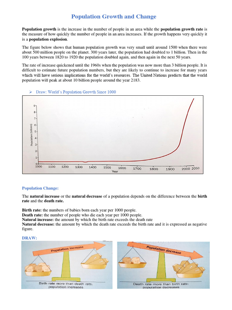 Population Pt2 Population Growth And Change 1 Pdf Birth Rate