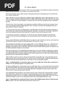13-A Prayer Ministry The Incredible Power of Prayer - Roger J. Morneau 2.